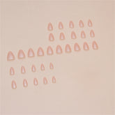 Nude Color Short Almond Fake Nails Summer DIY Manicure Full Cover Press on Nails Women Girls Wearable False Nails Patches 24Pcs